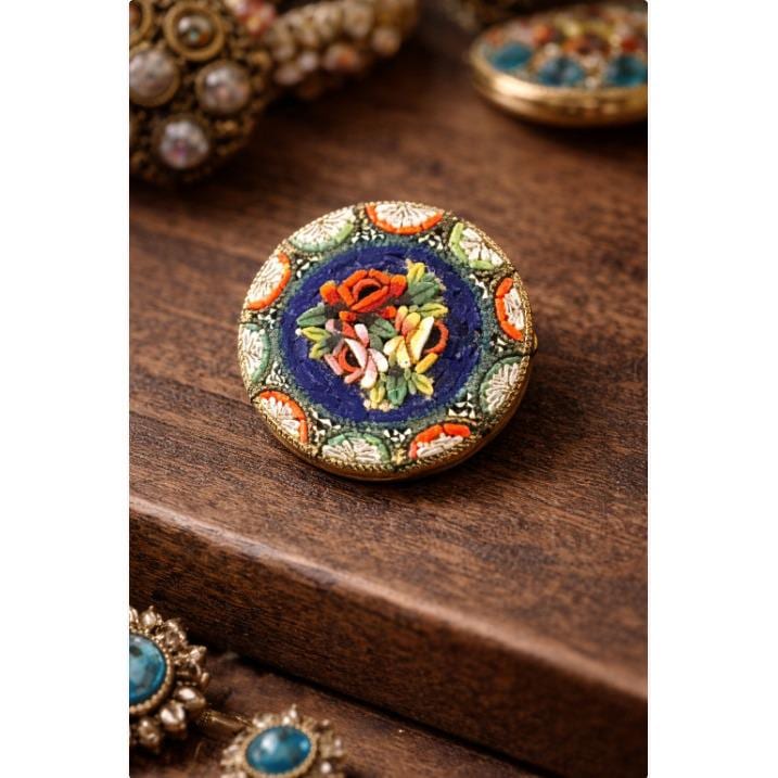 Micro mosaic brooch - Etsy 日本