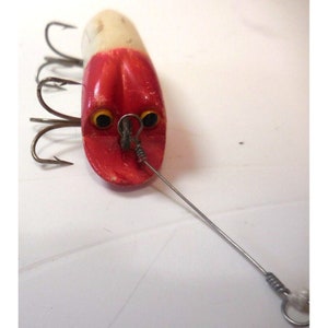 Vintage "P&K Bright Eye" Fishing Plastic Lure Tackle Box Bait 3"