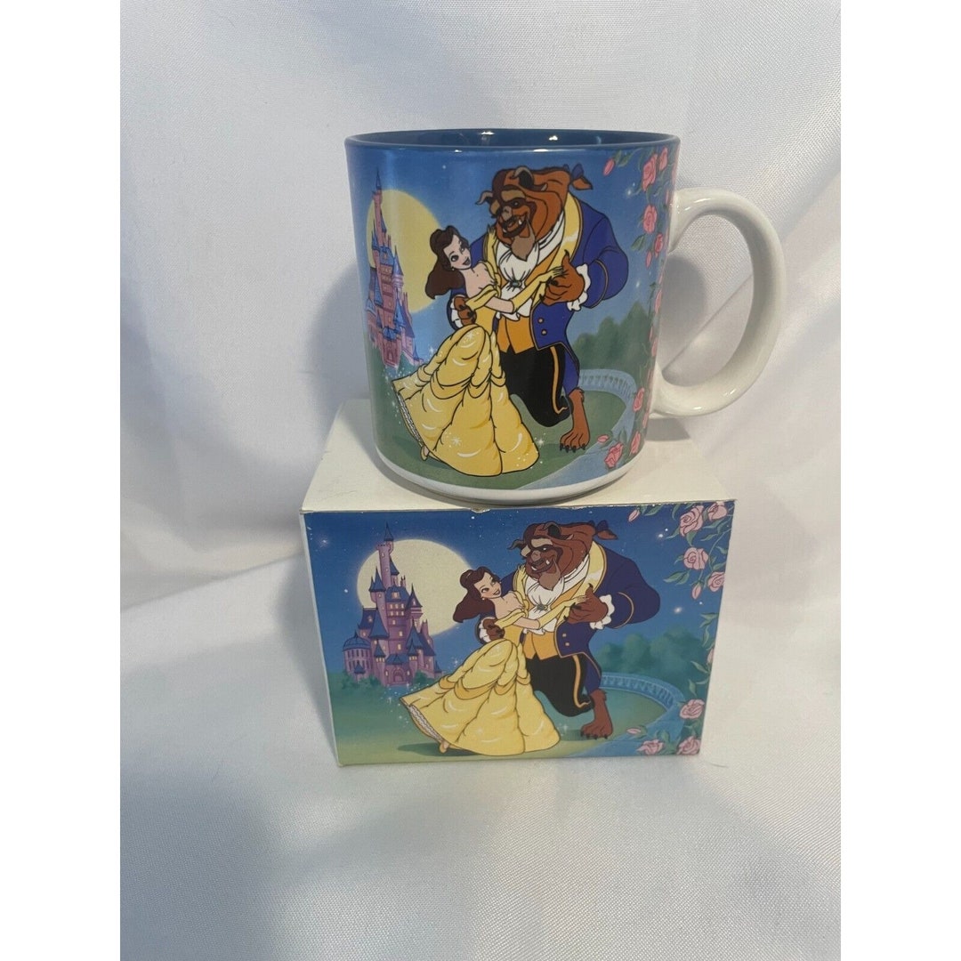 VTG Disney Beauty and the Beast Coffee Mug With Box 1990