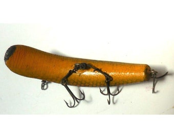 antique price guide for wooden fish lures SOUTH BEND SURF-ORENO Wood Fishing Lure RED WHITE Toad Tackle 8 Antique Bass Lures You