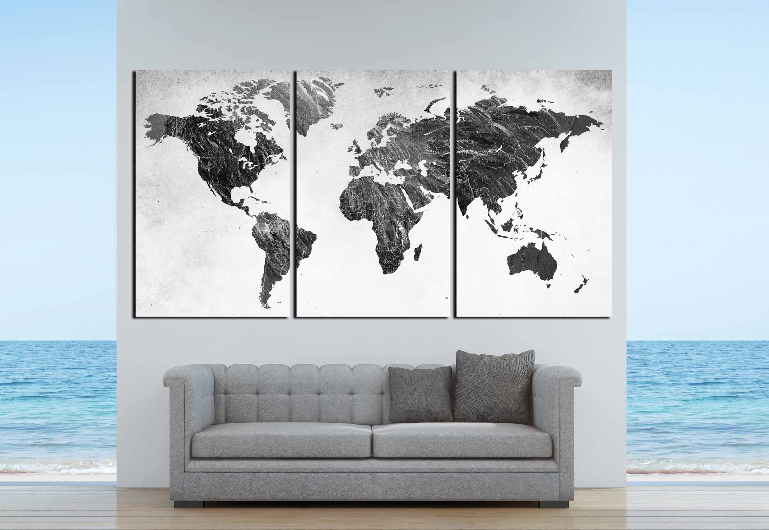 World Map,Black and White Map,World Map Black White,World Map Art,World