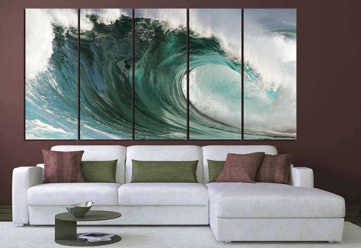 Ocean Waves Art,Large Ocean Wall Art, Ocean Waves Canvas Art,Ocean