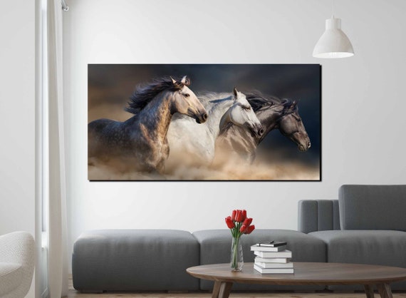 large horse canvas wall art
