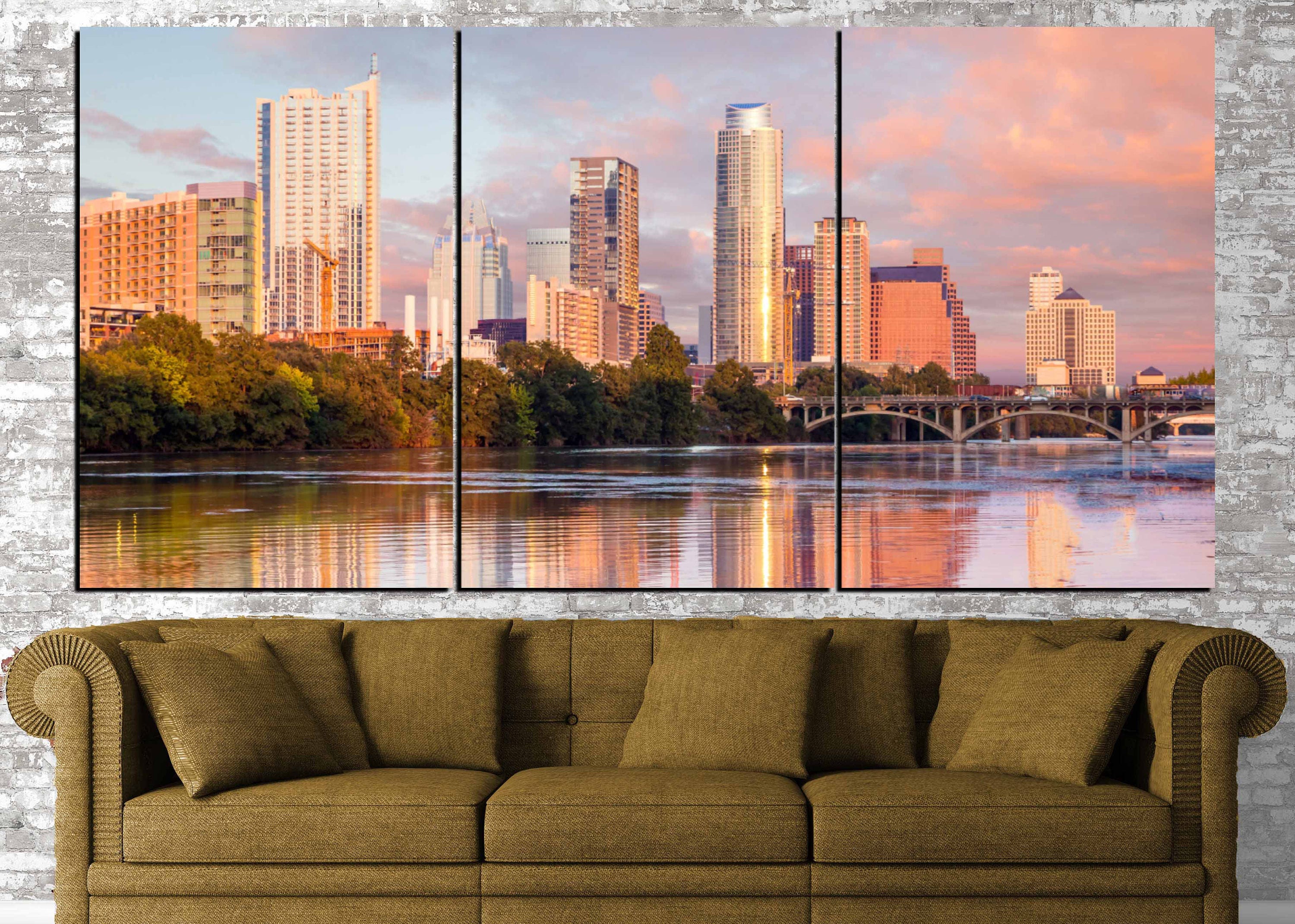 Large Austin Texas Wall Art Austin City Skyline Canvas Art Austin City Skyline Austin Texas Canvas Print Austin Wall Art Large Austin City