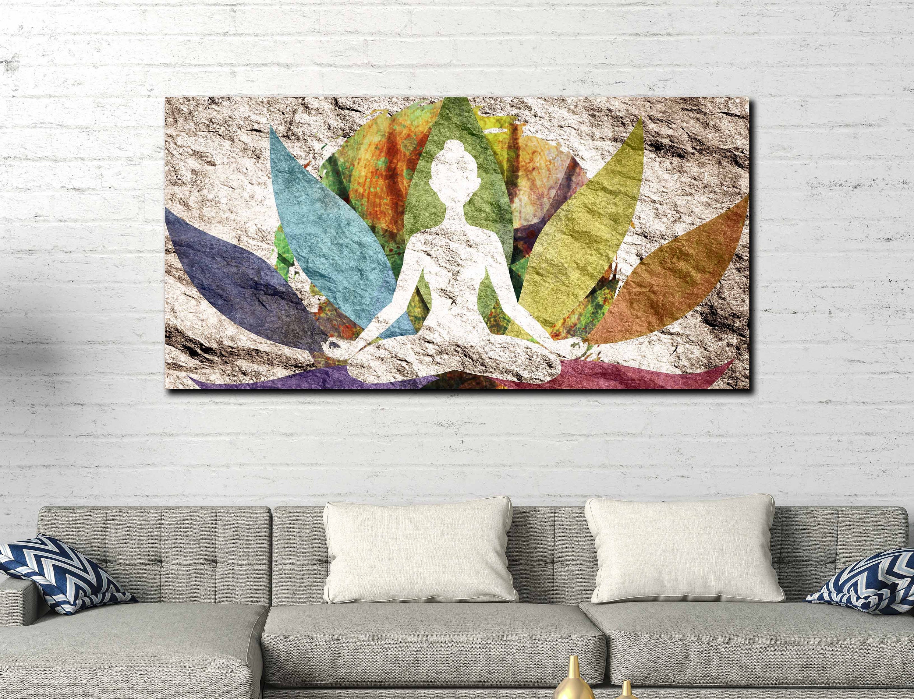 Yoga Art Yoga Wall Art Yoga Art Canvas Print Yoga Artwork Etsy