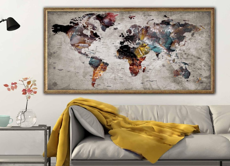 Large World Map Poster,World Map Poster,World Map Wall Art,World Map Decal,World Map Print,World Map Art,World Map Poster Print,World Map
