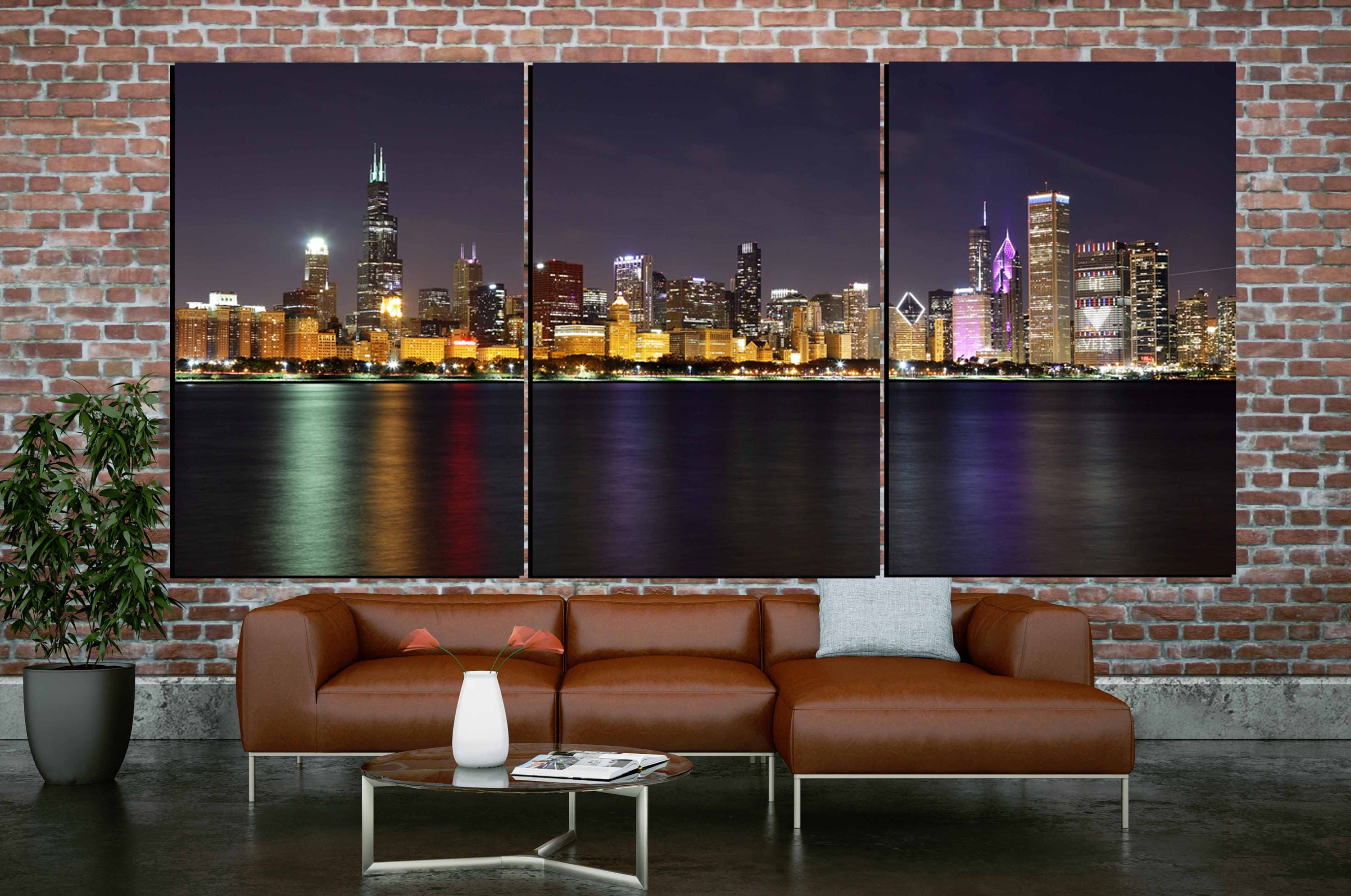 Chicago Skyline,Chicago Skyline Wall Art,Chicago Skyline Canvas,Chicago