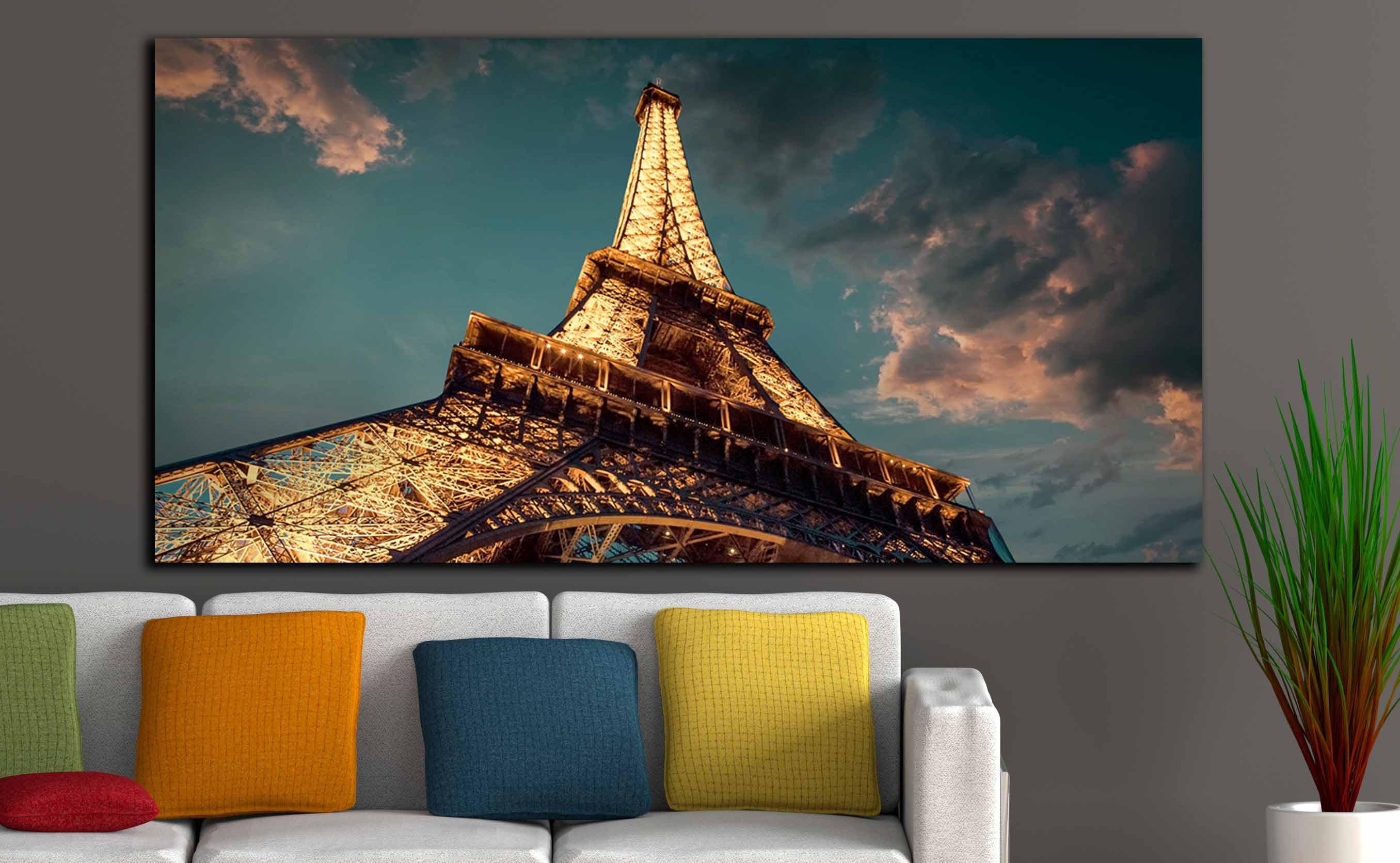 Paris Eiffel Tower Art,Eiffel Tower Wall Art,Eiffel Tower Canvas Art ...