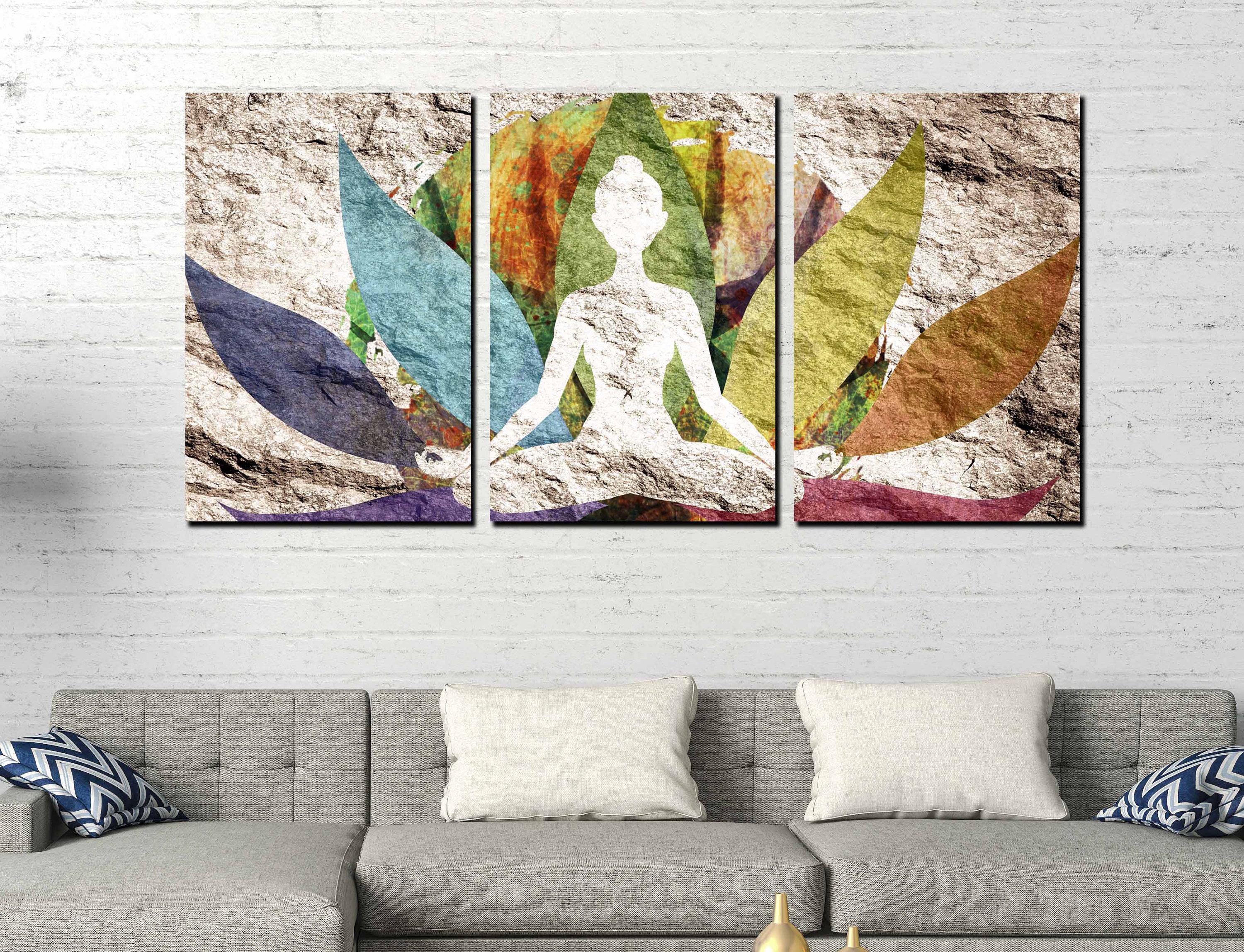 Yoga Art Yoga Wall Art Yoga Art Canvas Print Yoga Artwork Etsy