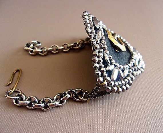 Cut Steel Buckle Bracelet, Repurposed, Victorian … - image 7