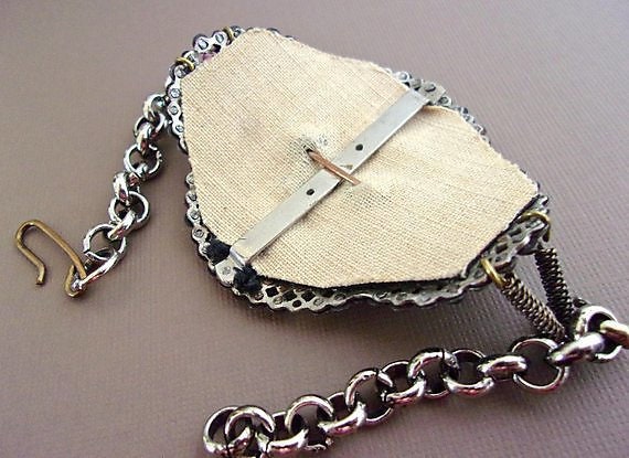 Cut Steel Buckle Bracelet, Repurposed, Victorian … - image 9