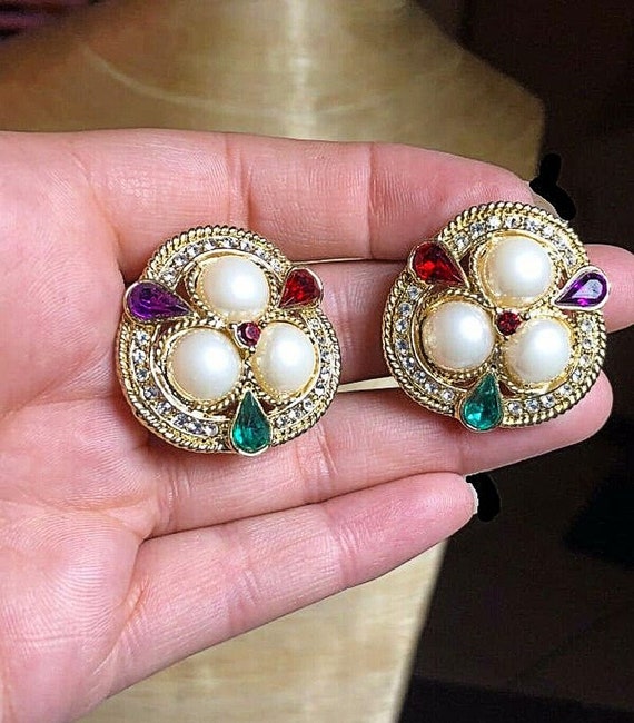 colorful peacock feathers,55 mm maxi,cabochon 12mm glass,earring,pearls,French touch,woman,bronze star long earrings