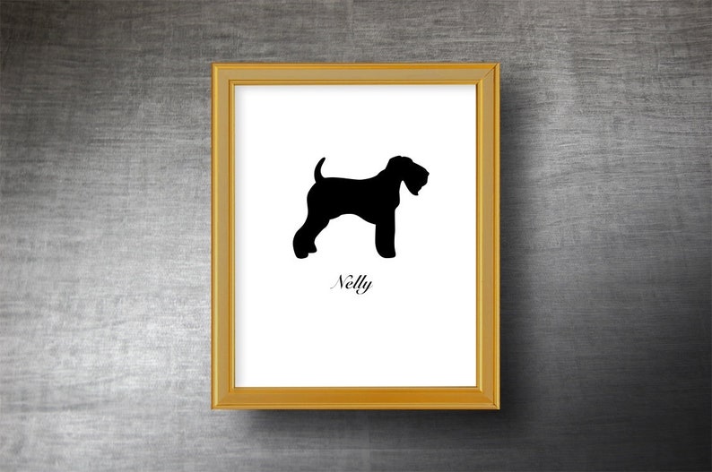 UNFRAMED Personalized Option Lakeland Terrier Art Die Cut Lakeland Terrier Print Lakeland Terrier Silhouette Gift