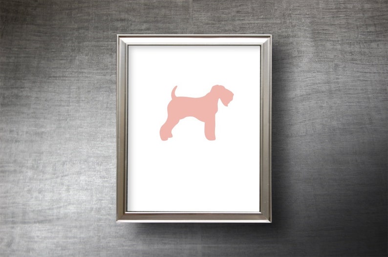 UNFRAMED Personalized Option Lakeland Terrier Art Die Cut Lakeland Terrier Print Lakeland Terrier Silhouette Gift