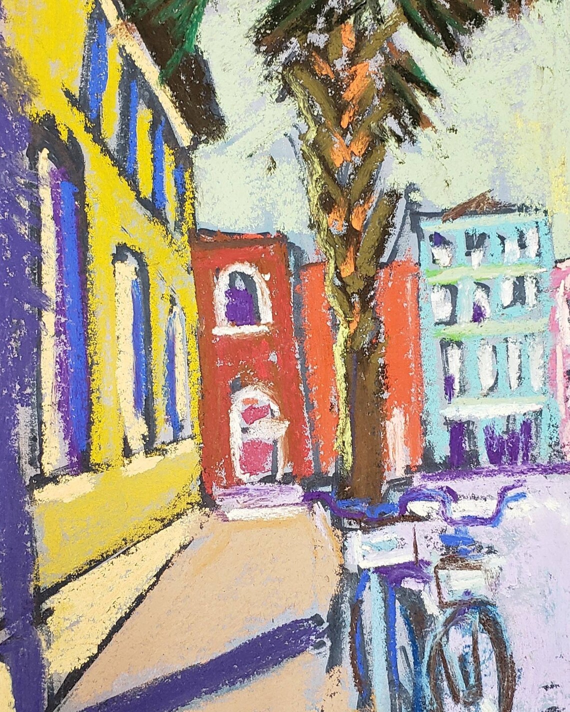 Original Pastel Drawing Charleston SC City Scene Downtown Etsy