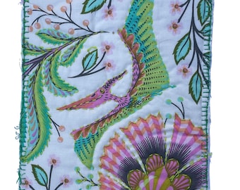 Sky Soarer – Pterodactyl Mini Quilt with Tula Pink Fabric