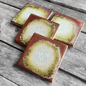Ancient Copper Ceramic Geode Coaster