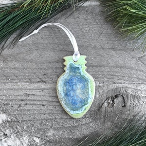 Ceramic Holiday Light Bulb Ornament