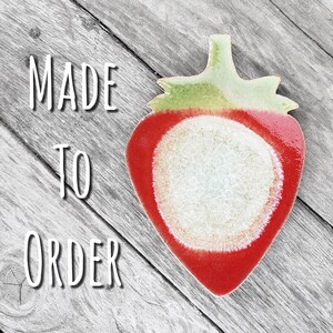 Handmade Geode Strawberry Coaster