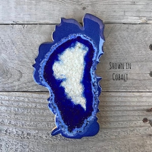 Handmade Geode Lake Tahoe Coaster