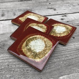 Brick Ceramic Geode Coaster