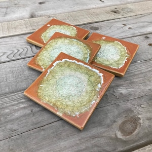 Pumpkin Ceramic Geode Coaster