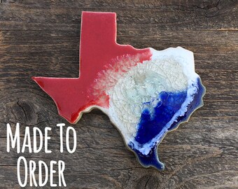 TEXAS Geode Crackle Coasters: Custom Texas Coaster, Personalized Texas Coaster, Drink Coaster, Geode Coaster, Lone Star State Pride