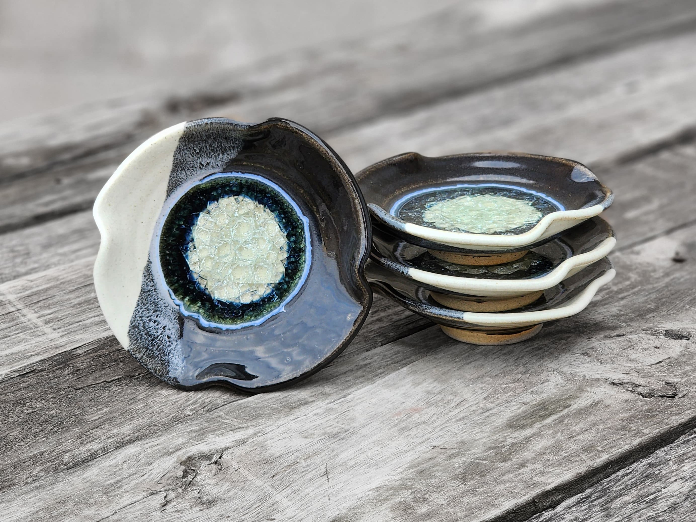 Ceramic Geode Ring Dish - 4 Pinch Style