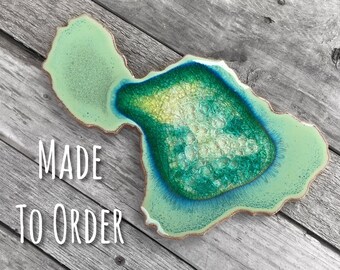 MAUI GEODE CRACKLE Trivet: Custom Trivet, Personalized Trivet, Maui Trivet, Geode Trivet, Hawaii Trivet, Hawaii Decor, Hot Pad, Hot Plate