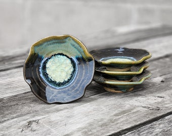 Pottery Geode Ring Dish - 6 Pinch - Handmade Pottery Little Dish, Jewelry Dish, Wedding Ring Bowl, Engagement Ring Dish, Trinket, Dock 6