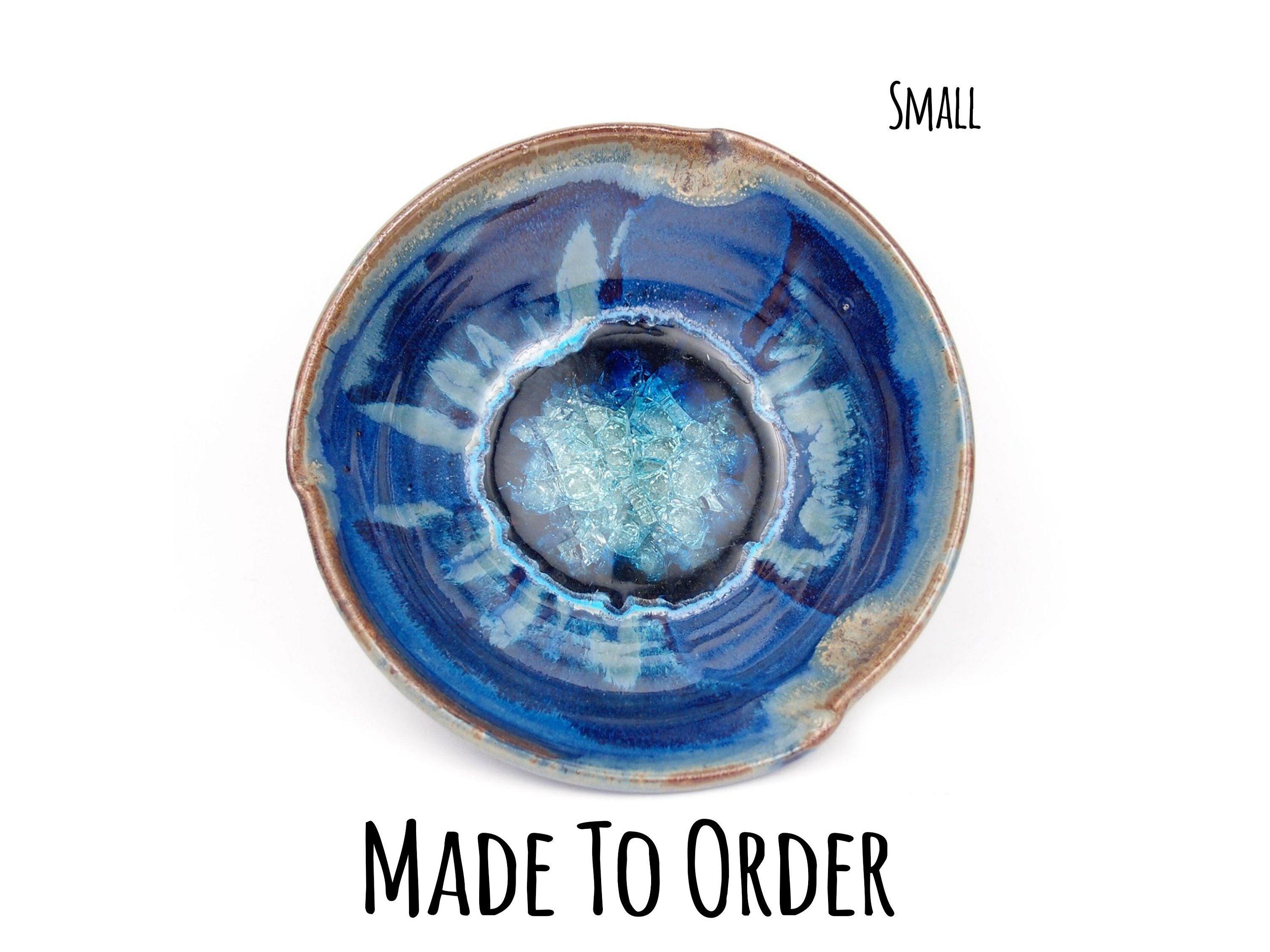 SMALL CENTERPIECE GEODE Crackle Pinch Bowl Made to Order: - Etsy