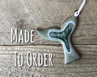 Whale Tail Ornament: Whale Christmas Ornament, Geode Ornament, Whale Tail Ornament, Sea Mammal Ornament