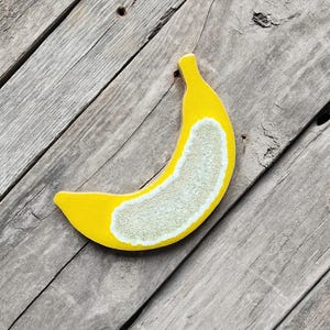 Banana Coaster Handmade Ceramic Geode