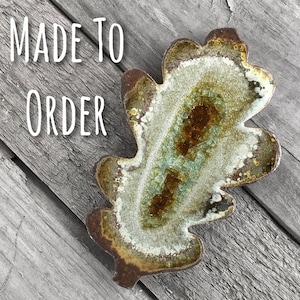 Handmade Oak Leaf Coaster