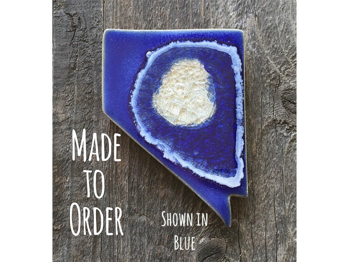 NEVADA Geode Crackle Coaster: Ceramic Drink Coaster Fused | Etsy