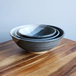 Handmade Nesting Bowls No-Rim Edge