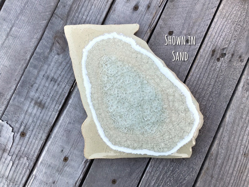 Geode Trivet Georgia Trivet Personalized Trivet GEORGIA GEODE CRACKLE Trivet: Custom Trivet State Shaped Trivet Georgia Hot Plate