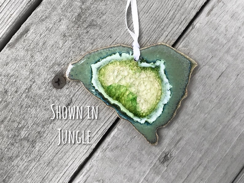 State Christmas Ornament Geode Ornament Personalized Ornament SOUTH CAROLINA Geode Crackle Ornament: Custom Ornament SC Ornament