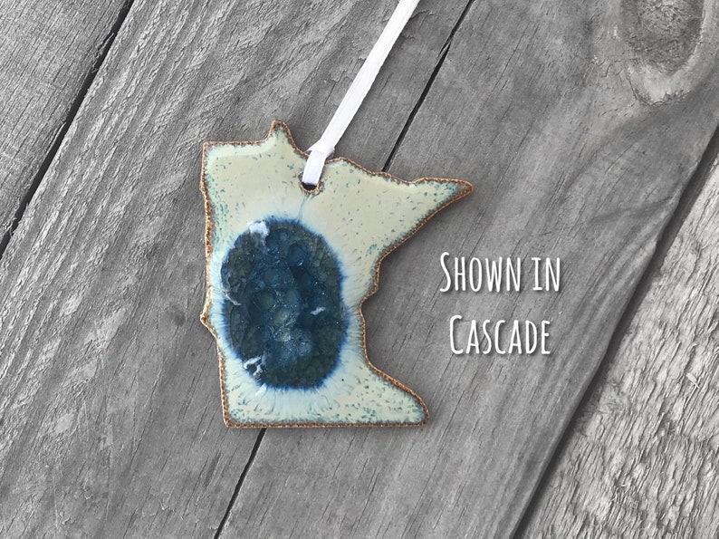 Minnesota State Shaped Ornament Geode Ceramic Handmade - Etsy