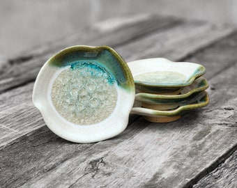 Ceramic Geode Ring Dish - 3 Pinch - Handmade Pottery Little Dish, Jewelry Dish, Wedding Ring Bowl, Engagement Ring Dish, Trinket, Dock 6