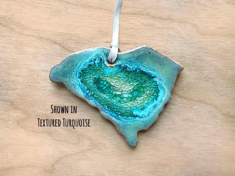 State Christmas Ornament Geode Ornament Personalized Ornament SOUTH CAROLINA Geode Crackle Ornament: Custom Ornament SC Ornament
