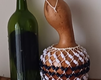 Axatse (Ewe-style netted gourd rattle): medium
