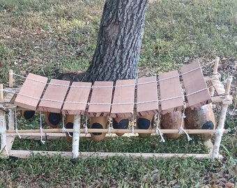 West African-style gourd-resonated xylophone (gyil): large