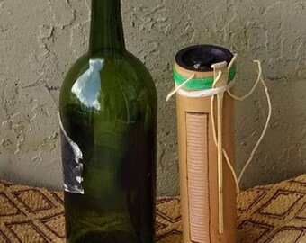 Brazilian-style bamboo rasp/rattle combo (reco-reco & ganzá)           FREE SHIPPING
