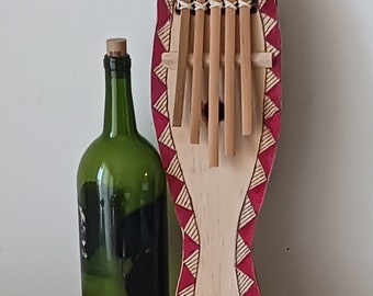 West/Central African-style "thumb piano" with bamboo tines
