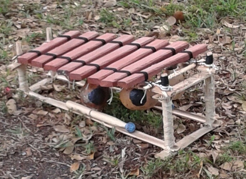 West Africanstyle Gourdresonated Xylophone bala Etsy
