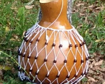Şèkèrè (xtra large Yoruba-style netted gourd rattle)            FREE SHIPPING