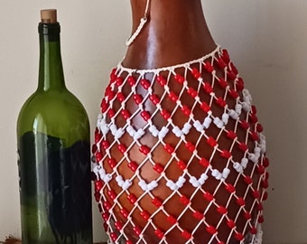 Sekere (large Yoruba-style netted gourd rattle)