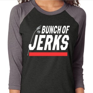 Adult bunch of Jerks Carolina Hurricanes Inspired Hockey Raglan