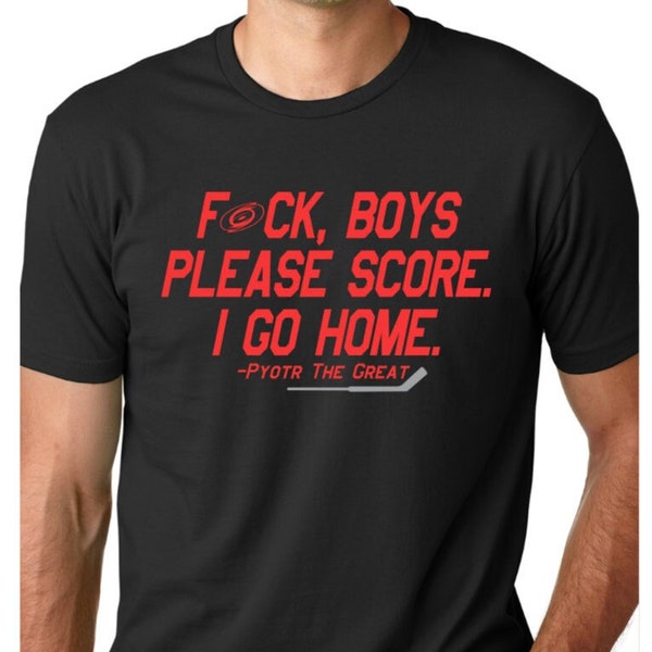 Adult/Ladies/Youth/Toddler- Canes Pyotr Hockey Shirt/Carolina Hurricanes Hockey Shirt/Score I Go Home/Koochie